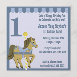 Invitation Peint Poney / Anniversaire