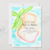 Invitation peinte à la main à l'aquarelle mangue t (Devant)