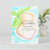 Invitation peinte à la main à l'aquarelle mangue t (Debout devant)