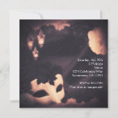 Invitation peinte au masque vintage Elegant Glow (Dos)