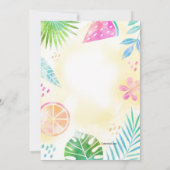 Invitation Peinte main de la fête d'été (Dos)