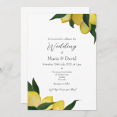 Invitation Peints à l'huile Citrons (Devant / Derrière)