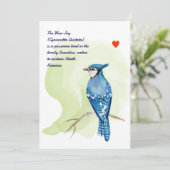 Invitation peinture à l'aquarelle de jais bleu (Debout devant)