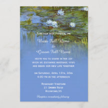 peinture à l'huile de nénuphars vintage mariage