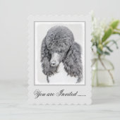 Invitation Peinture à paille noire standard - Art du chien (Debout devant)