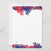 Invitation Peinture Abstraite avec Water Color Bachelor Party (Dos)