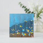 Invitation Peinture Abstraite de pluie (Debout devant)