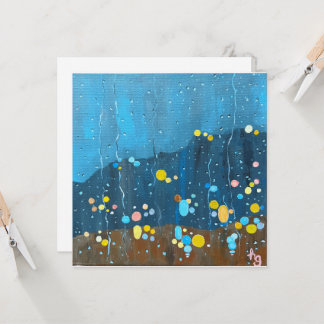 Invitation Peinture Abstraite de pluie