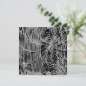 Invitation Peinture Abstraite D'Une Cobweb Blanc Gris Sur Noi (Debout devant)