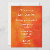 Invitation Peinture Abstraite moderne en Orange Generic Party (Devant)