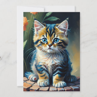 Invitation Peinture adorable Kitten