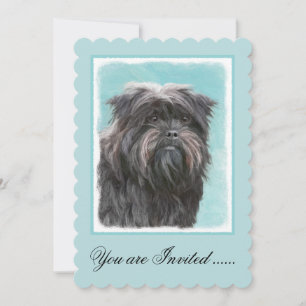 Invitation Peinture Affenpinscher - Joli art original chien