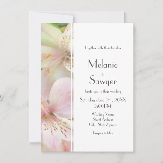 Invitation Peinture Alstromera douce (Devant)