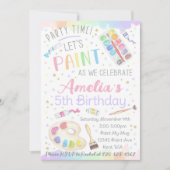 Invitation Peinture Anniversaire Invitation, Paint Party (Devant)
