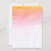 Invitation Peinture aquarelle rose tétine baby shower (Dos)