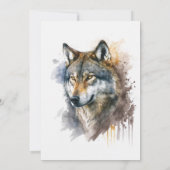 Invitation Peinture aquarelle Wolf (Dos)