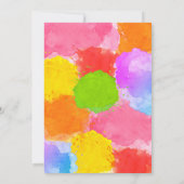 Invitation Peinture Art Anniversaire fête Blanc (Dos)