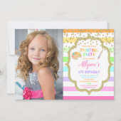 Invitation Peinture art anniversaire fête photo pastel (Devant)