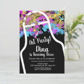 Invitation Peinture Art Art Art Tablier Art Art Anniversaire (Debout devant)