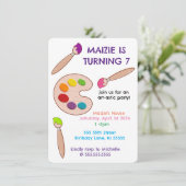 Invitation Peinture Art-astique Anniversaire (Debout devant)