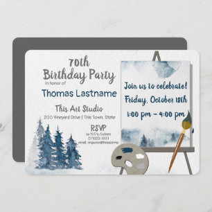 Invitation Peinture Art Easel fête d'anniversaire