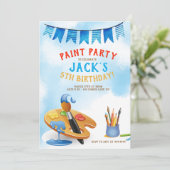 Invitation Peinture Art Party Anniversaire (Debout devant)