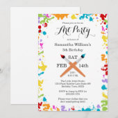 Invitation Peinture Art Party Anniversaire Célébration Invita (Devant / Derrière)