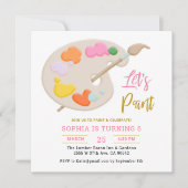Invitation Peinture Art peinture fête d'anniversaire (Devant)
