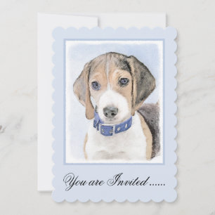 Invitation Peinture beagle - Cute Original Chien Art