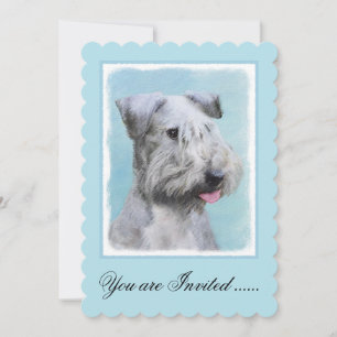 Invitation Peinture Cesky Terrier - Cute Original Chien Art