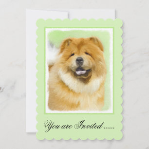 Invitation Peinture Chow Chow - Joli art original chien