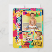Invitation Peinture colorée Fiesta Gracias Merci Photo (Devant)