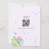 Invitation Peinture couleur eau esthétique Anniversaire Merma (Dos)