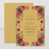 Invitation Peinture Crème de Cranson pour Mariage (Devant / Derrière)