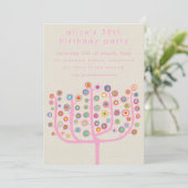 Invitation Peinture d'arbre abstraite unique d'artiste (Debout devant)