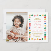 Invitation Peinture d'art 7e anniversaire fête photo Invitati (Devant)