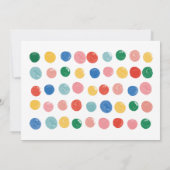 Invitation Peinture d'art 7e anniversaire fête photo Invitati (Dos)