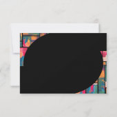 Invitation Peinture d'art coloré Moderne Mariage Abstrait RSV (Dos)