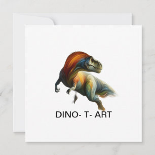 Invitation Peinture d'art traditionnel 🦖 rugissant d'un DINO