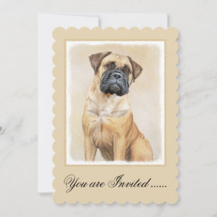 Invitation Peinture de Bullmastiff - Jolie illustration origi