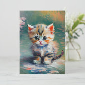 Invitation Peinture de chaton adorable (Debout devant)