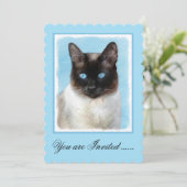 Invitation Peinture de chats de Siamese - Cute Original Cat A (Debout devant)