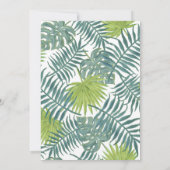 Invitation Peinture de feuilles de palmier Hawaïen (Dos)