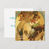Invitation Peinture de fruits Alphonse Mucha (Devant / Derrière)