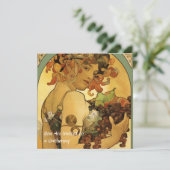 Invitation Peinture de fruits Alphonse Mucha (Debout devant)