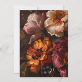 Invitation Peinture de la couronne botanique Mariage d'olivie (Dos)