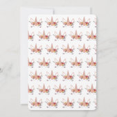 Invitation Peinture de la couronne de fleurs Unicorne Invitat (Dos)