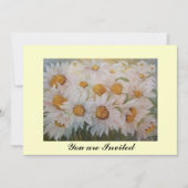 Invitation Peinture de marguerites blanches jardin (Devant)