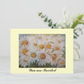 Invitation Peinture de marguerites blanches jardin (Debout devant)