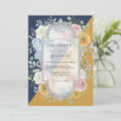Invitation Peinture de mariage Mustard Midnight (Debout devant)